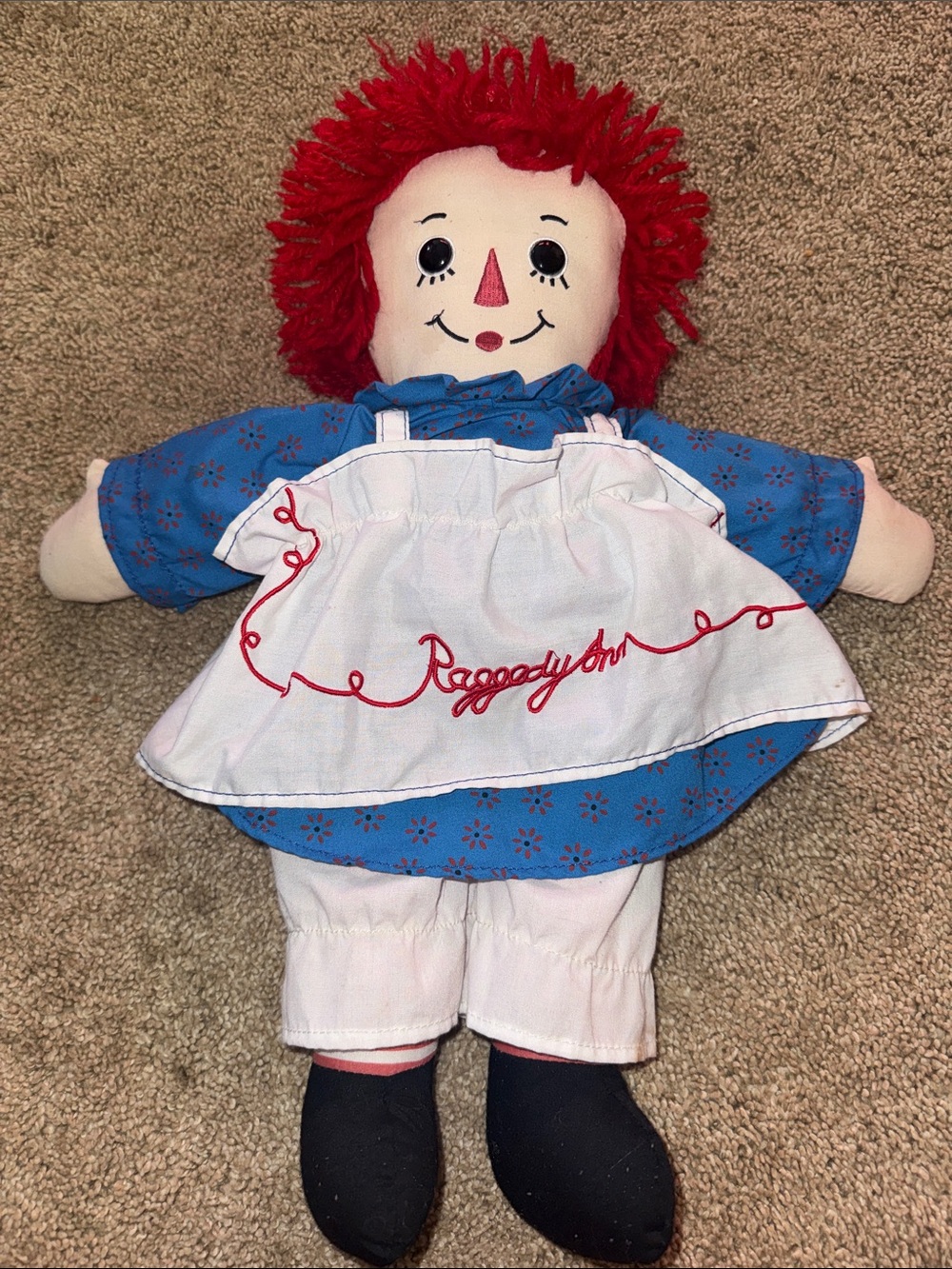 Classic Raggedy Ann Style Red-Head Doll - 17”